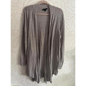 Halston Women's Gray Open Front Cardigan Sweater XL